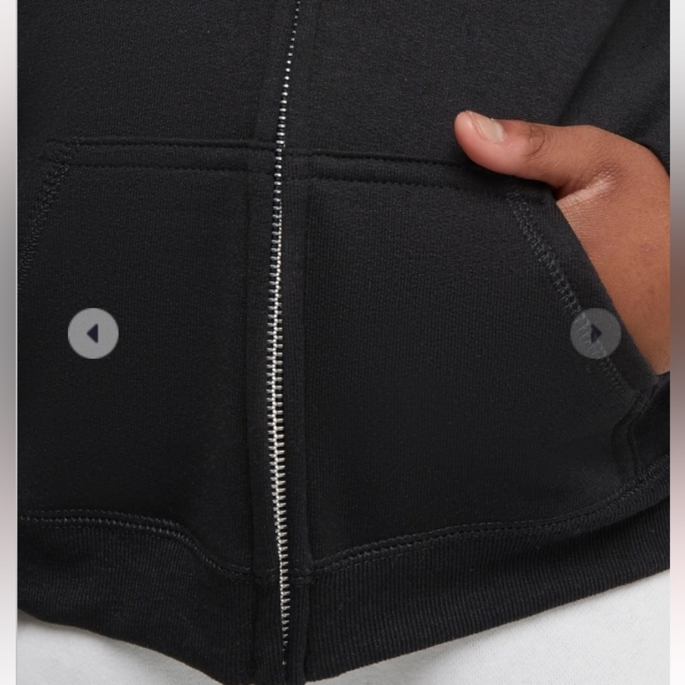 BLACK Hanes full zips kids hoodie - Picture 5 of 5